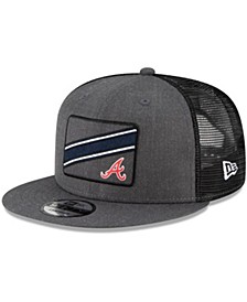 Men's Charcoal Atlanta Braves Slant Trucker 9FIFTY Snapback Hat