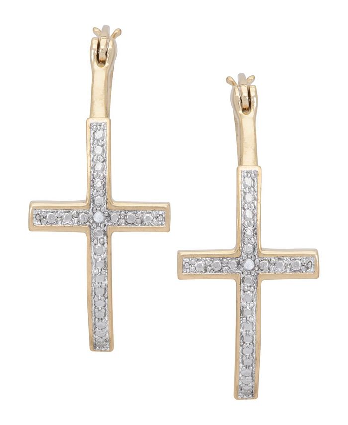 Earrings cross hoop clearance