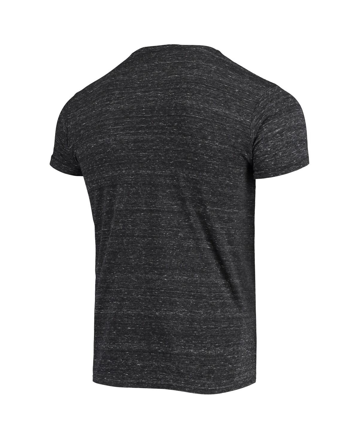 Men's Original Retro Brand Black Oklahoma State Cowboys Batter Slub Vintage Tri-Blend T-shirt