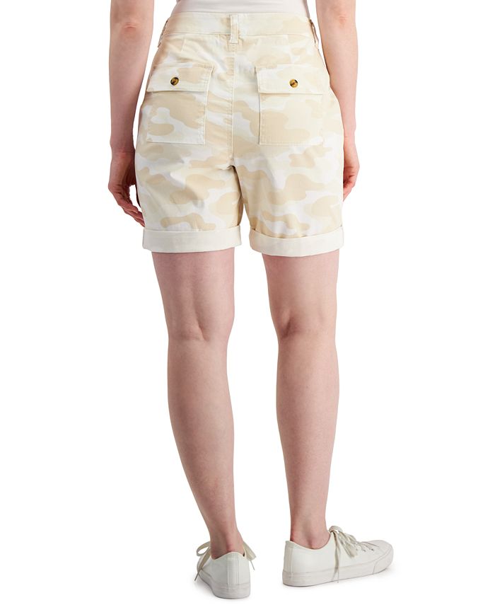 Style & Co Women's CamoPrint RolledCuff Bermuda Shorts, Created for