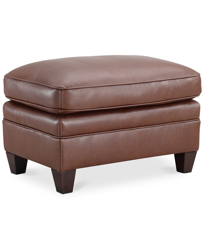 Furniture - Marrick 30" Leather Ottoman