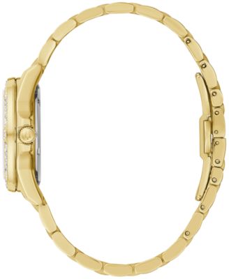Women's Marine Star Diamond (1/10 ct. t.w.) Gold-Tone Stainless Steel Bracelet Watch 32mm