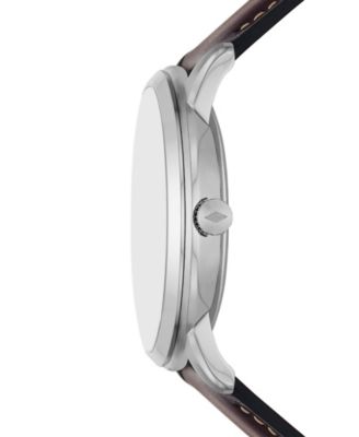 Men's Neutra Brown Leather Strap Watch 42mm