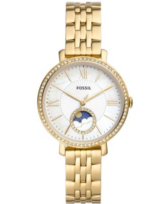 Fossil Women s Jacqueline Gold Tone Stainless Steel Bracelet Watch