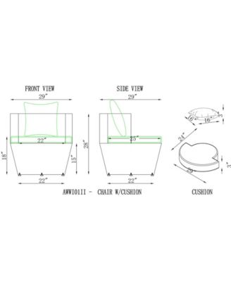 Bistro All-Weather Conversation 2 Round Chairs and 18" H Table, Set of 2