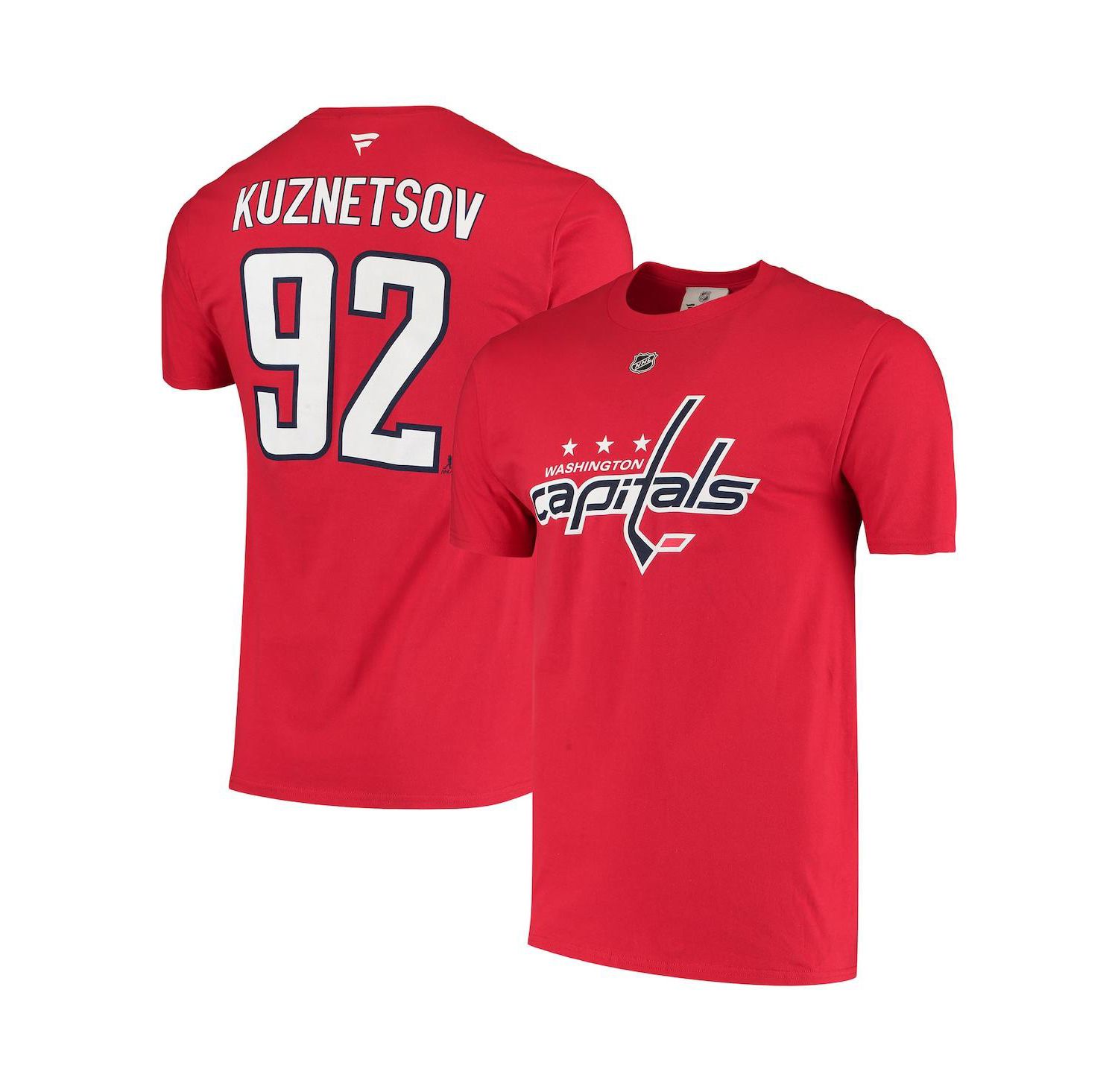 Men's Evgeny Kuznetsov Red Washington Capitals Name and Number T-shirt