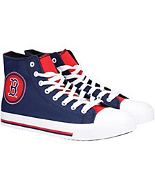 Men's Boston Red Sox High Top Canvas Sneakers