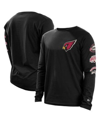 New Era Men's Black Arizona Cardinals Hype 2-Hit Long Sleeve T