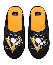 Men's Pittsburgh Penguins Big Logo Colorblock Mesh Slippers