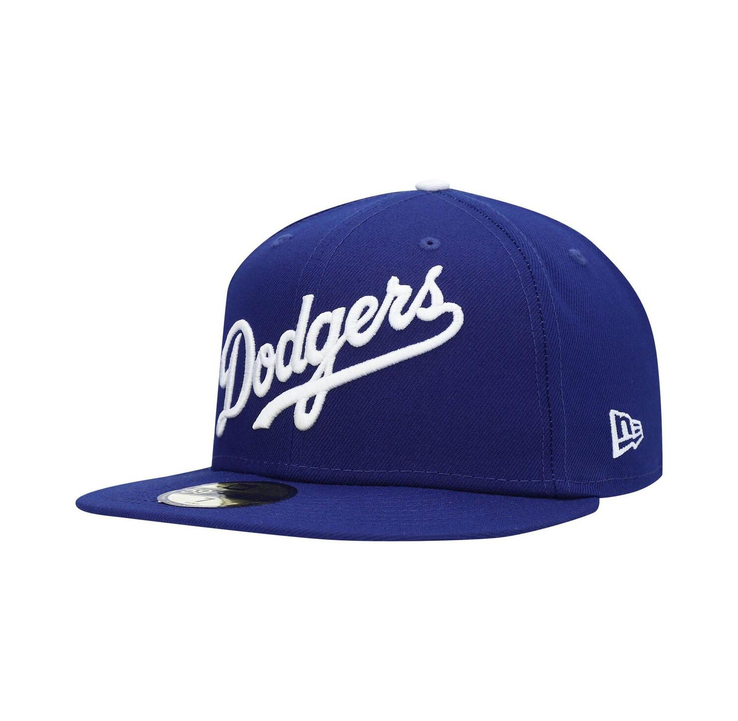 Men's Royal Los Angeles Dodgers Logo White 59FIFTY Fitted Hat