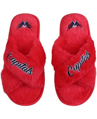 Women's Washington Capitals Script Cross Slide Slippers