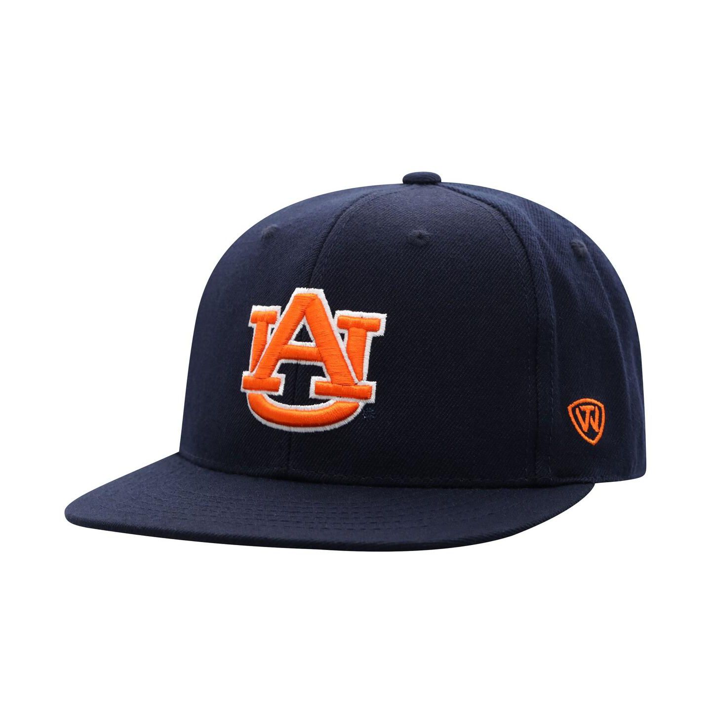 Мужская кепка Top of the World Navy Auburn Tigers Team Color Fitted Hat — фото 2