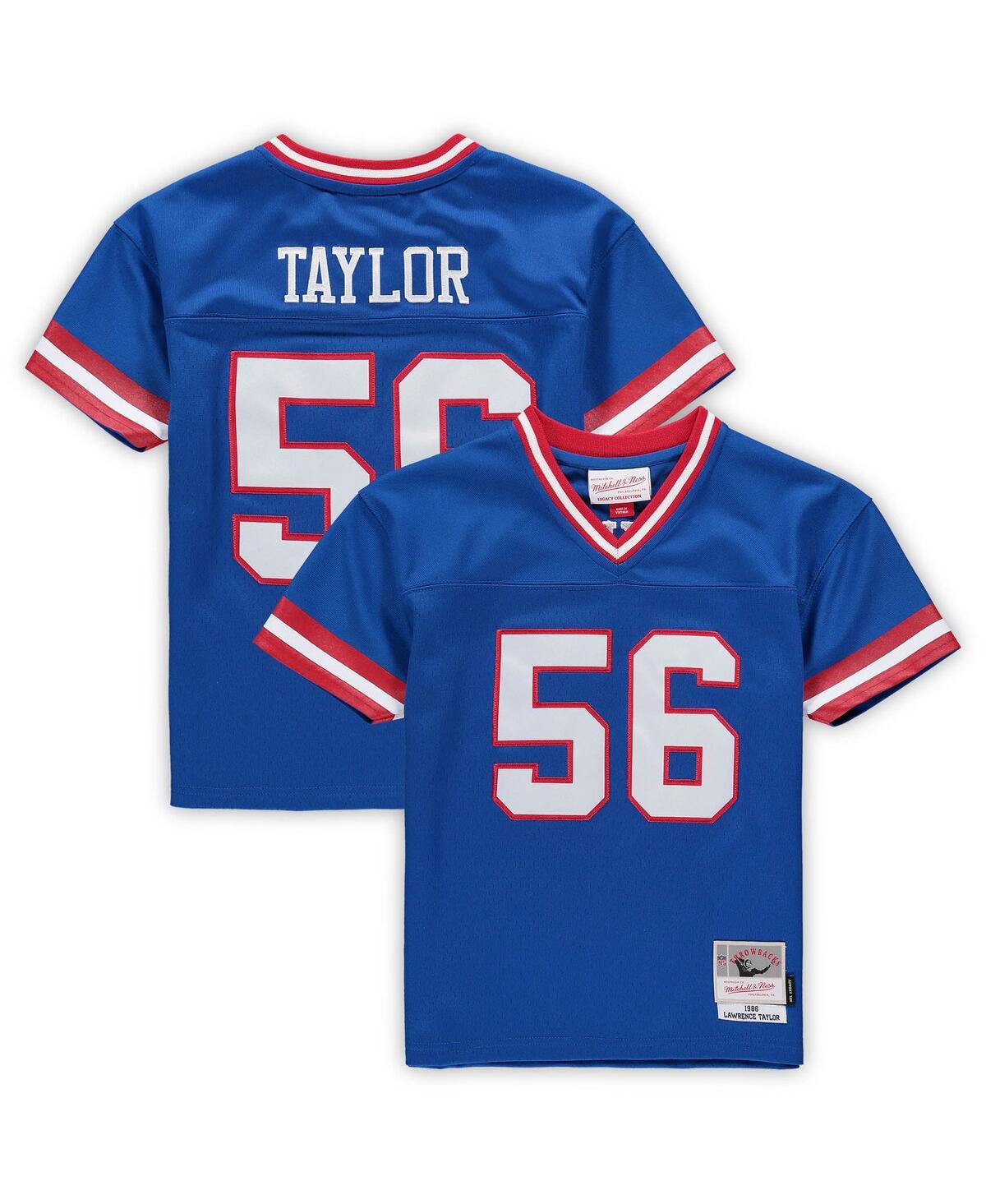 Preschool Boys and Girls Mitchell & Ness Lawrence TaylorNew York Giants Retired Legacy Jersey - Royal