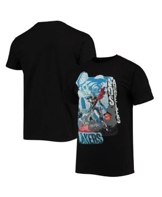 Men's NBA x McFlyy Black Los Angeles Lakers Identify Artist Series T-shirt