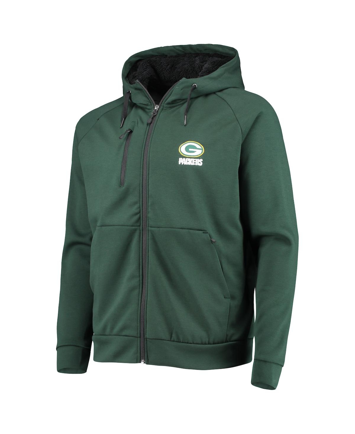 Shop Dunbrooke Men's  Green Bay Packers Shag Tri-blend Full-zip Raglan Hoodie