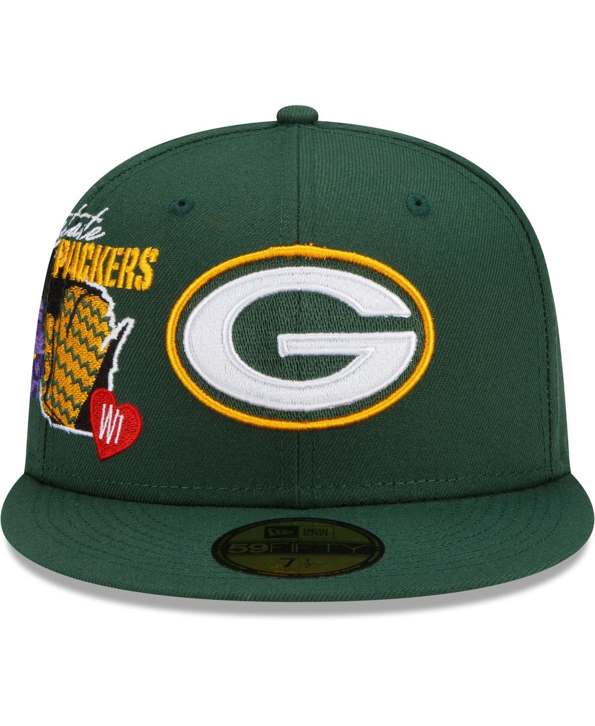 Men's New EraGreen Bay Packers City Cluster 59FIFTY Fitted Hat - Green