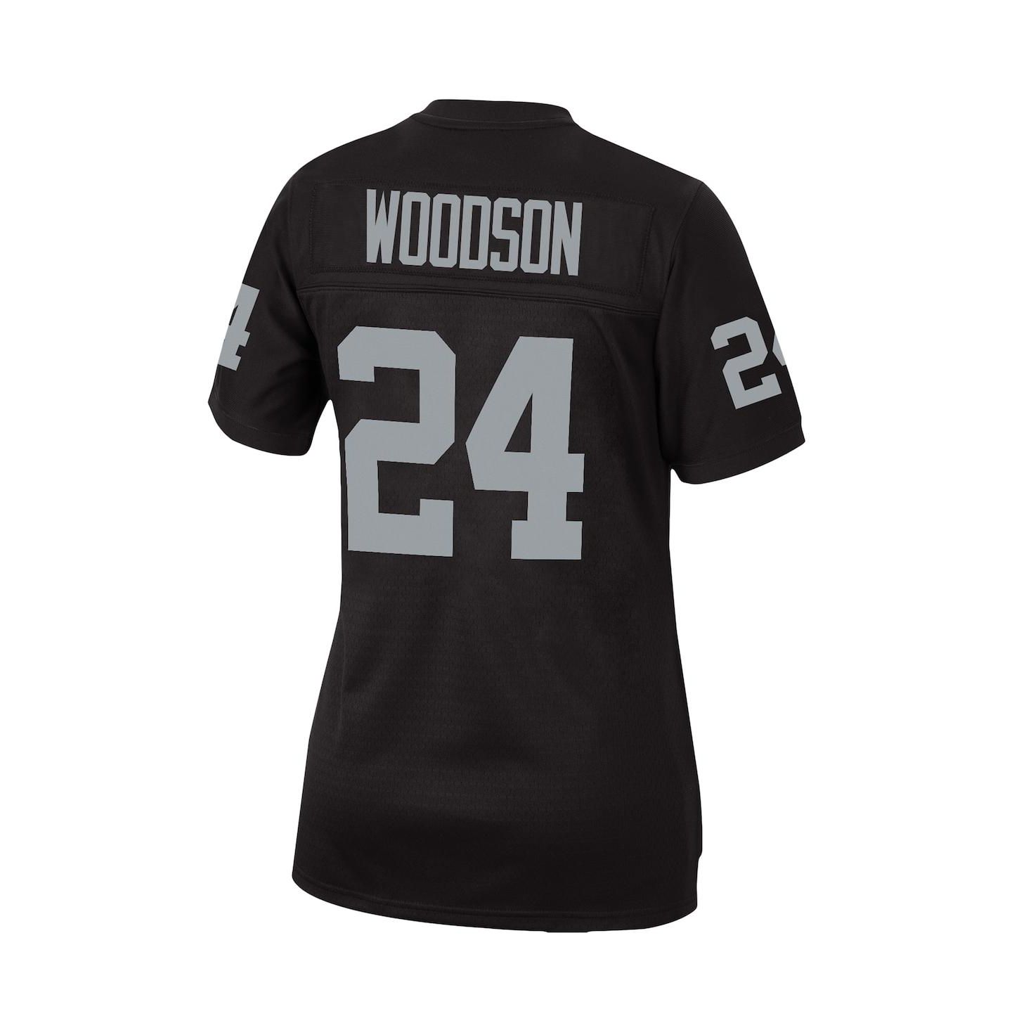 Женский топ Mitchell & Ness Charles Woodson Black Las Vegas Raiders Legacy Replica Team Jersey — фото 4