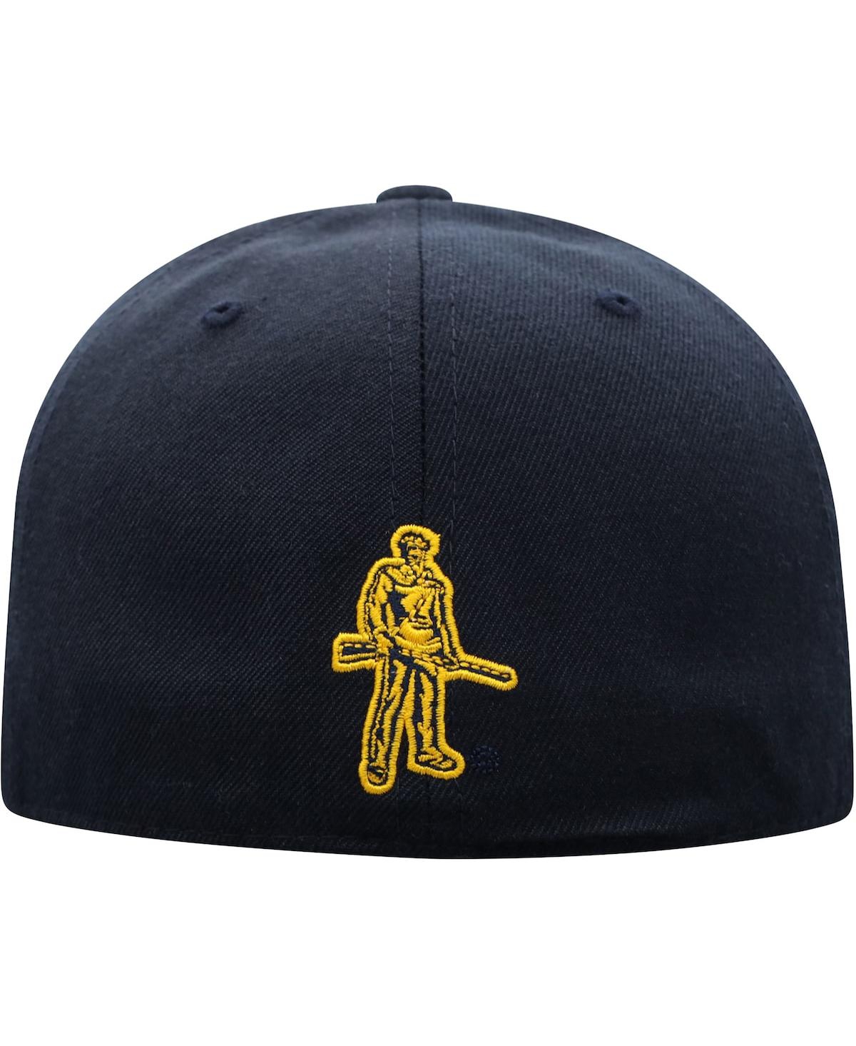 Men's Top of the WorldWest Virginia Mountaineers Team Color Fitted Hat - Navy
