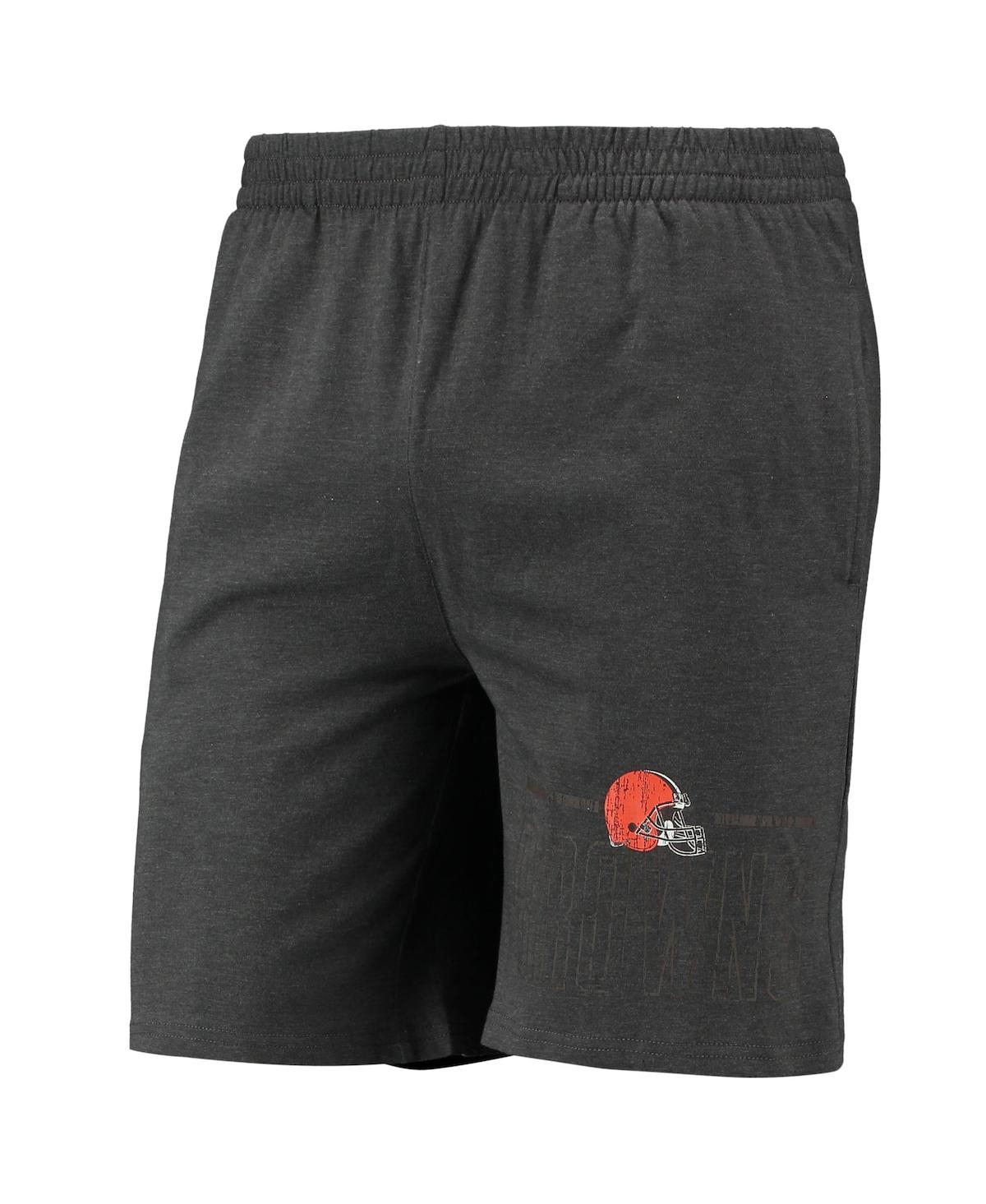 Shop Concepts Sport Men's  Charcoal, Brown Cleveland Browns Meter T-shirt And Shorts Sleep Set In Charcoal,brown