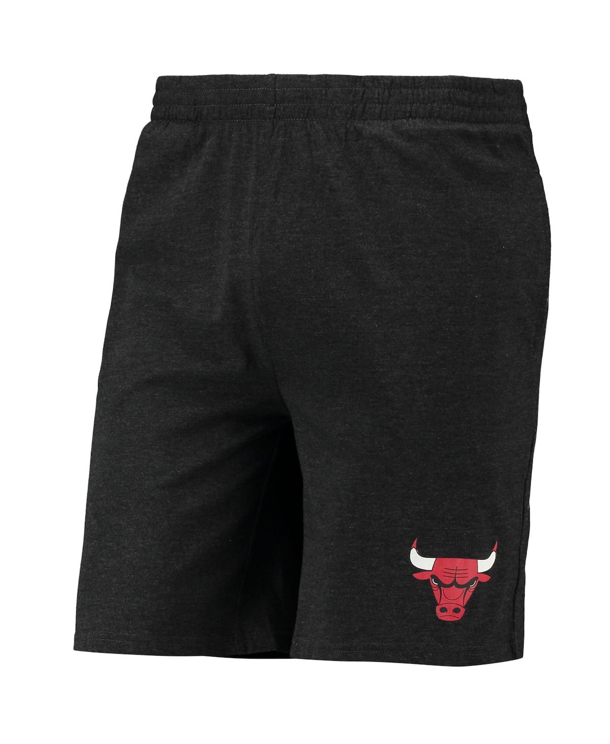 Concepts Sport Men's  Black, Red Chicago Bulls T-shirt And Shorts Sleep Set In Black,red