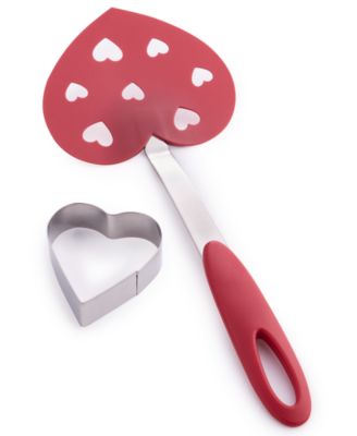 Martha Stewart Collection - Valentine's Day Cookie Cutter & Turner 2-Pc. Set