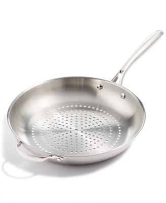 Martha Stewart Collection - BBQ Stainless Steel Grill Perforated Frying Pan