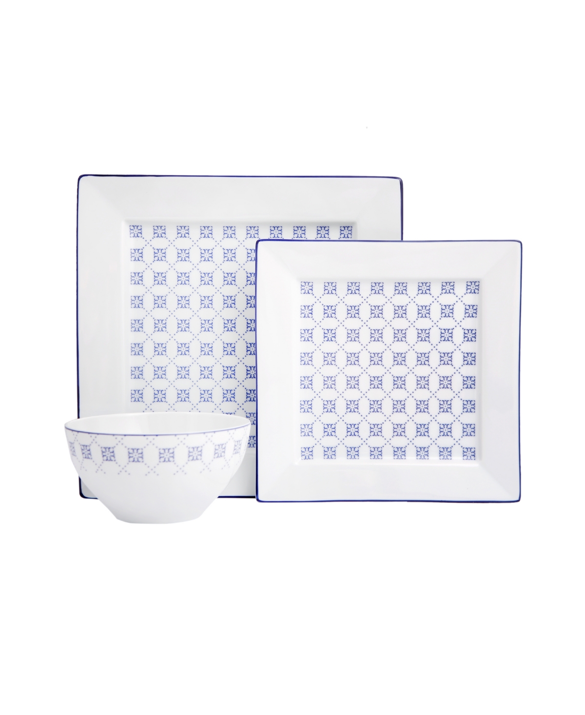 Blue Passion 3-Piece Place Setting Set - Blue and White