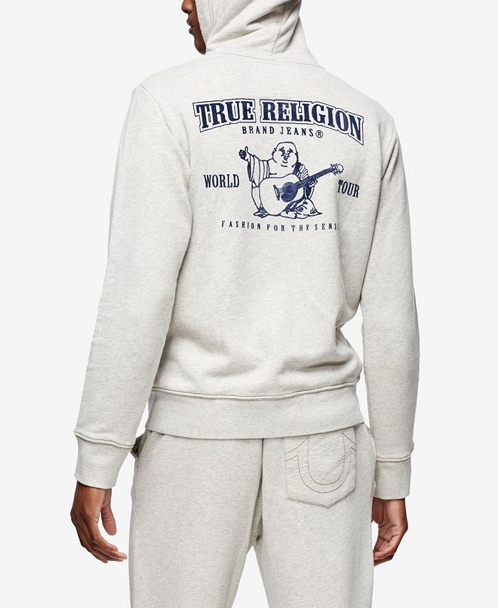 New True Religion Men's Hoodie Zip Up Sweatshirt RUBY RED Size 3XXXL