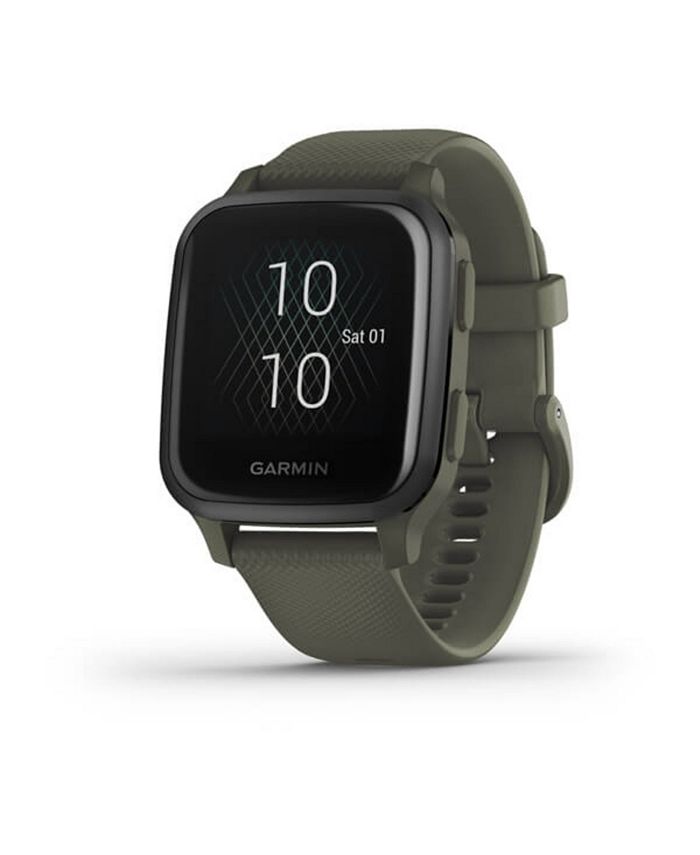 Garmin Unisex Venu Sq Music Moss Silicone Band Smart Watch 40mm