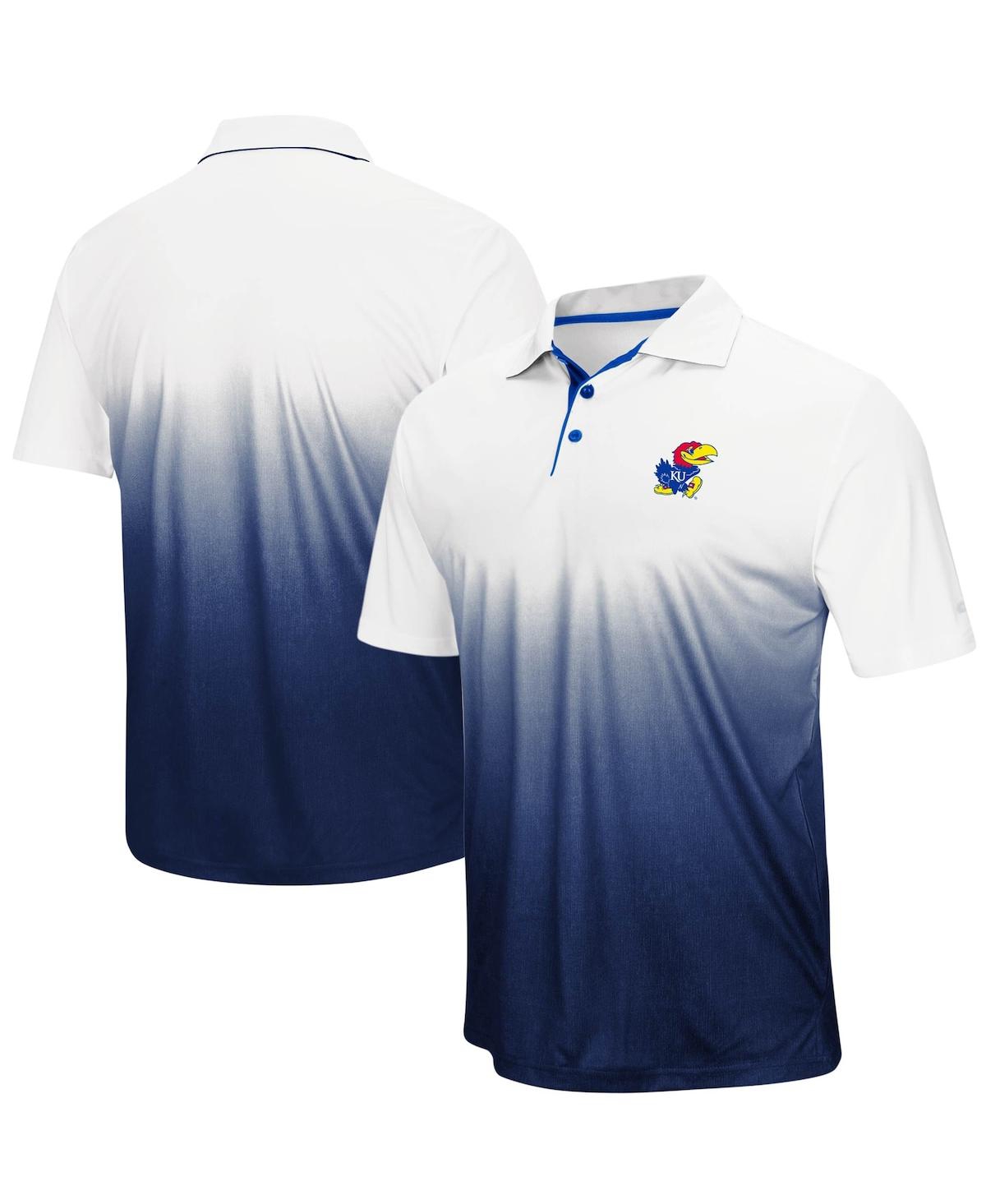 Men's Colosseum Navy Kansas Jayhawks Magic Team Logo Polo Shirt - Navy