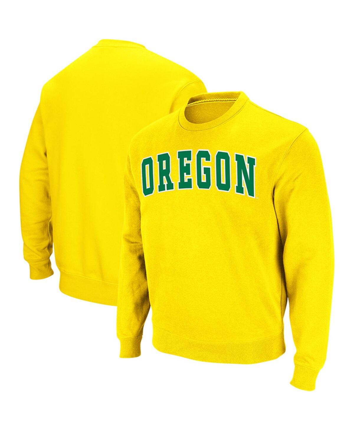 Colosseum Men's Oregon Ducks Arch And Logo Sweatshirt In Yellow