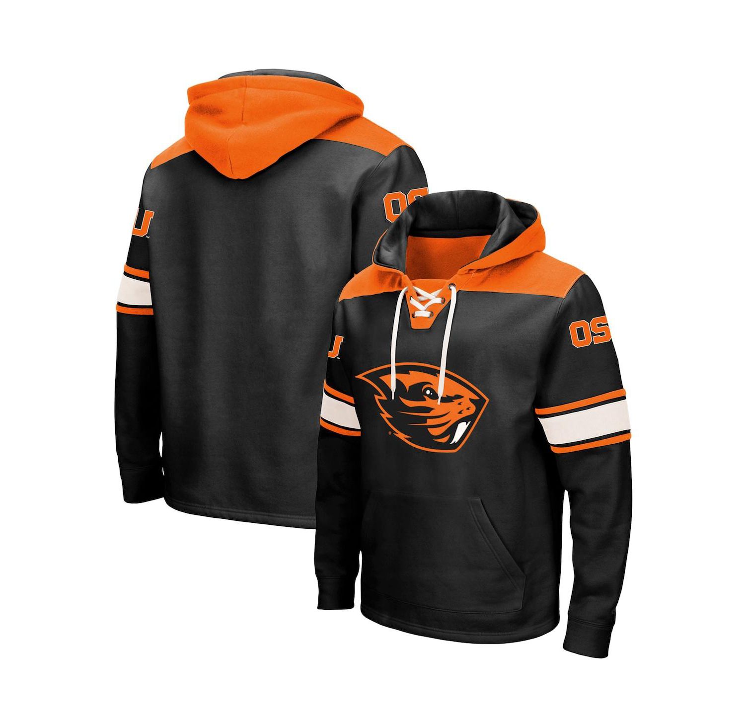 Men's Black Oregon State Beavers 2.0 Lace-Up Hoodie