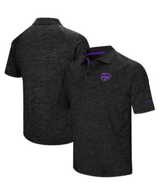 Men's Black Kansas State Wildcats Down Swing Polo Shirt