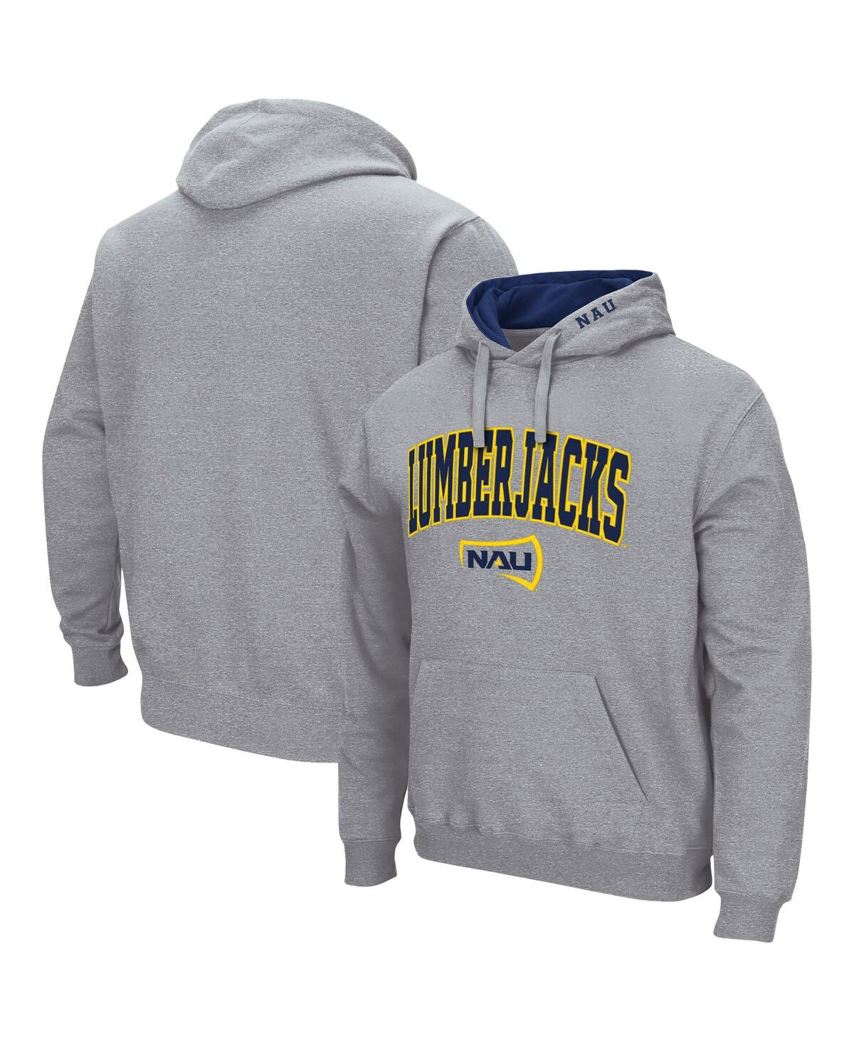 Shop Colosseum Men's  Heathered Gray Northern Arizona Lumberjacks Arch And Logo Pullover Hoodie