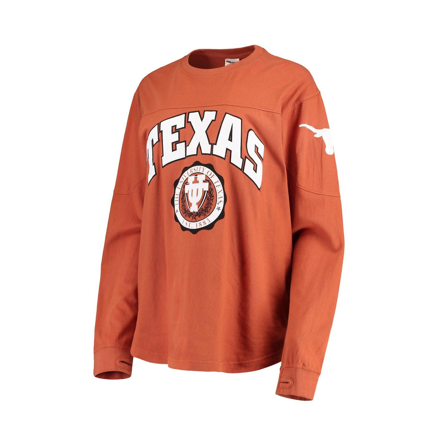 Женская футболка Pressbox Texas Orange Texas Longhorns Edith Long Sleeve — фото 3
