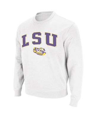 Men's LSU Tigers Arch & Logo Crew Neck Sweatshirt