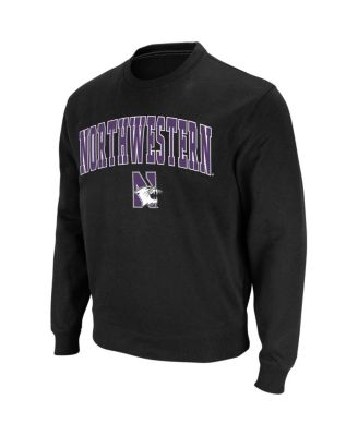 Men's Northwestern Wildcats Arch & Logo Crew Neck Sweatshirt