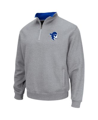 Men's Heathered Gray Seton Hall Pirates Tortugas Team Logo Quarter-Zip Jacket
