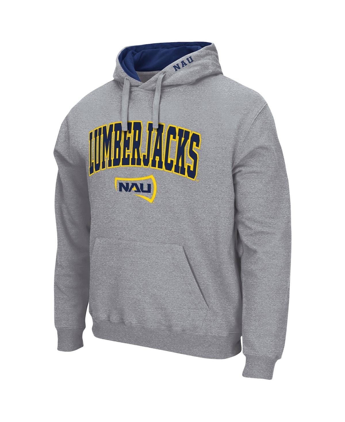 Shop Colosseum Men's  Heathered Gray Northern Arizona Lumberjacks Arch And Logo Pullover Hoodie