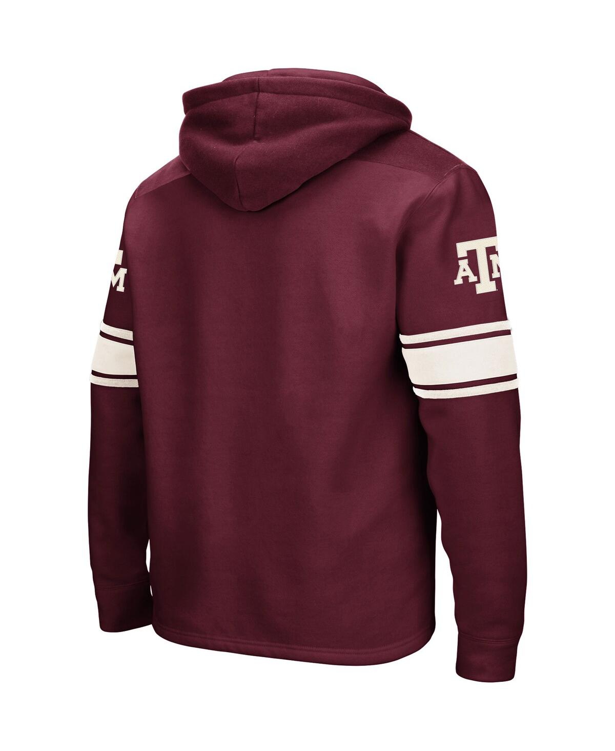 Colosseum Men's Texas A&m Aggies 2.0 Lace-up Logo Pullover Hoodie In Cream