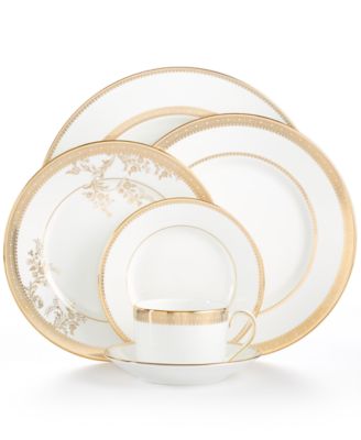 Dinnerware, Lace Gold 5 Piece Place Setting