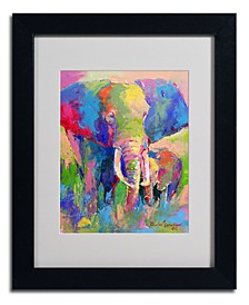 Richard Wallich 'Elephant 1' Matted Framed Art - 20" x 16" x 0.5"