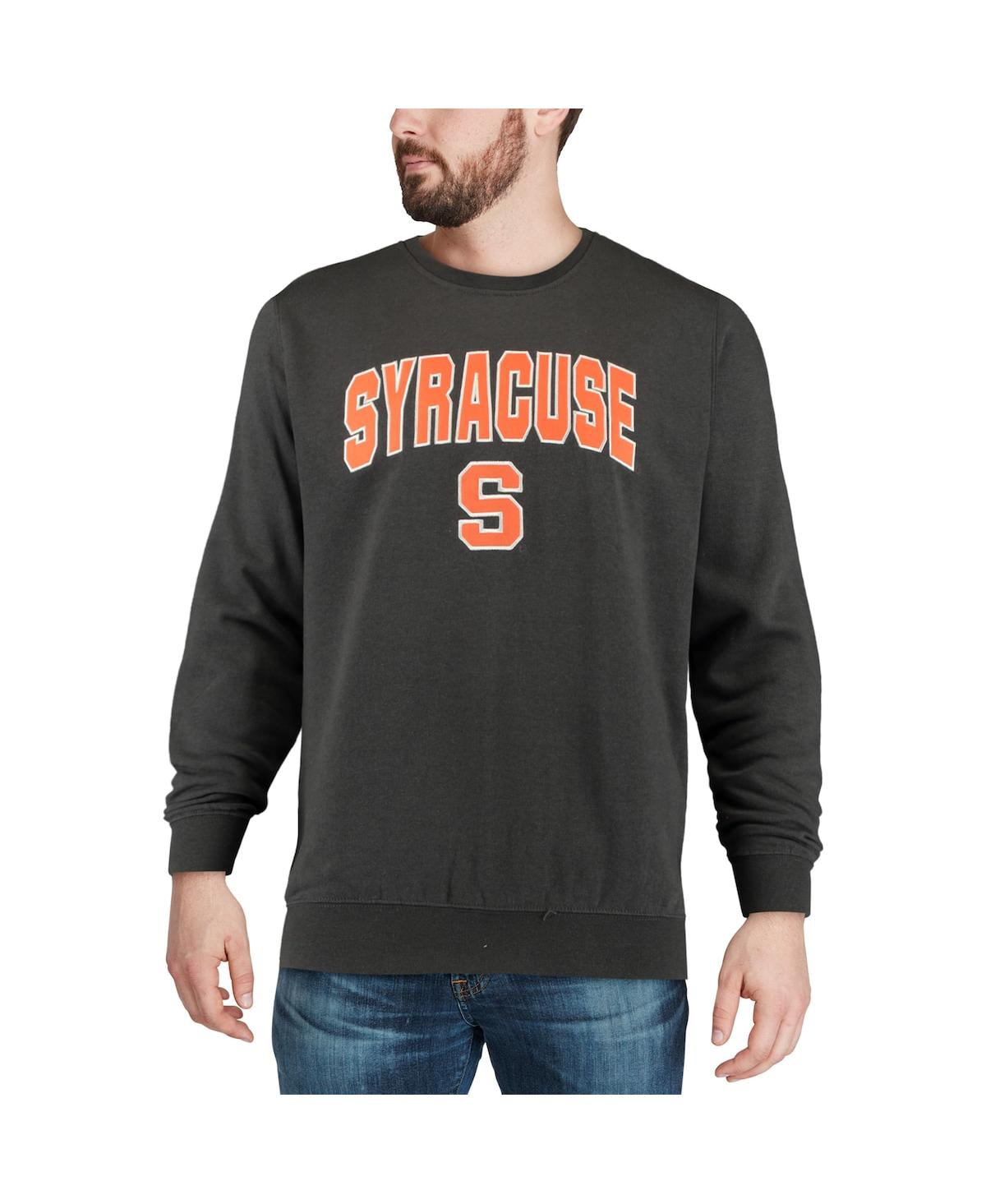 Colosseum Men's Syracuse Orange Arch & Logo Crew Neck Sweatshirt In Heather Gray