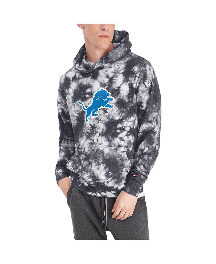 Men's Mitchell & Ness Heathered Gray Detroit Lions Allover Print Fleece  Pullover Sweatshirt