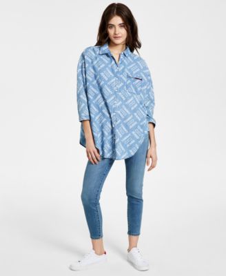 Tommy Jeans - Allover Logo Chambray Shirt