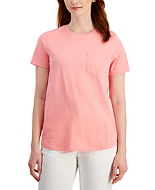 Women's Cotton Pocket T-Shirt, Created for Macy's