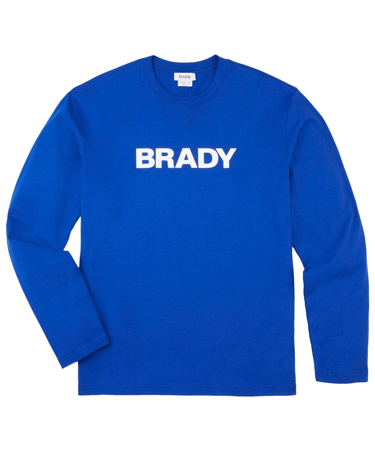 Men's Brady Brady Blue Wordmark Long Sleeve T-shirt - Brady Blue