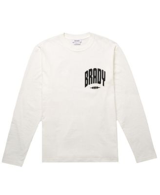 Men's White Varsity Long Sleeve T-shirt