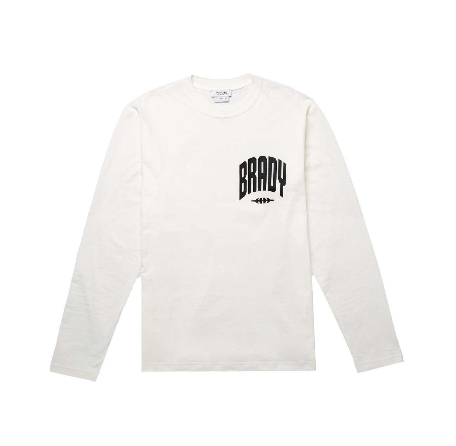 Men's White Varsity Long Sleeve T-shirt