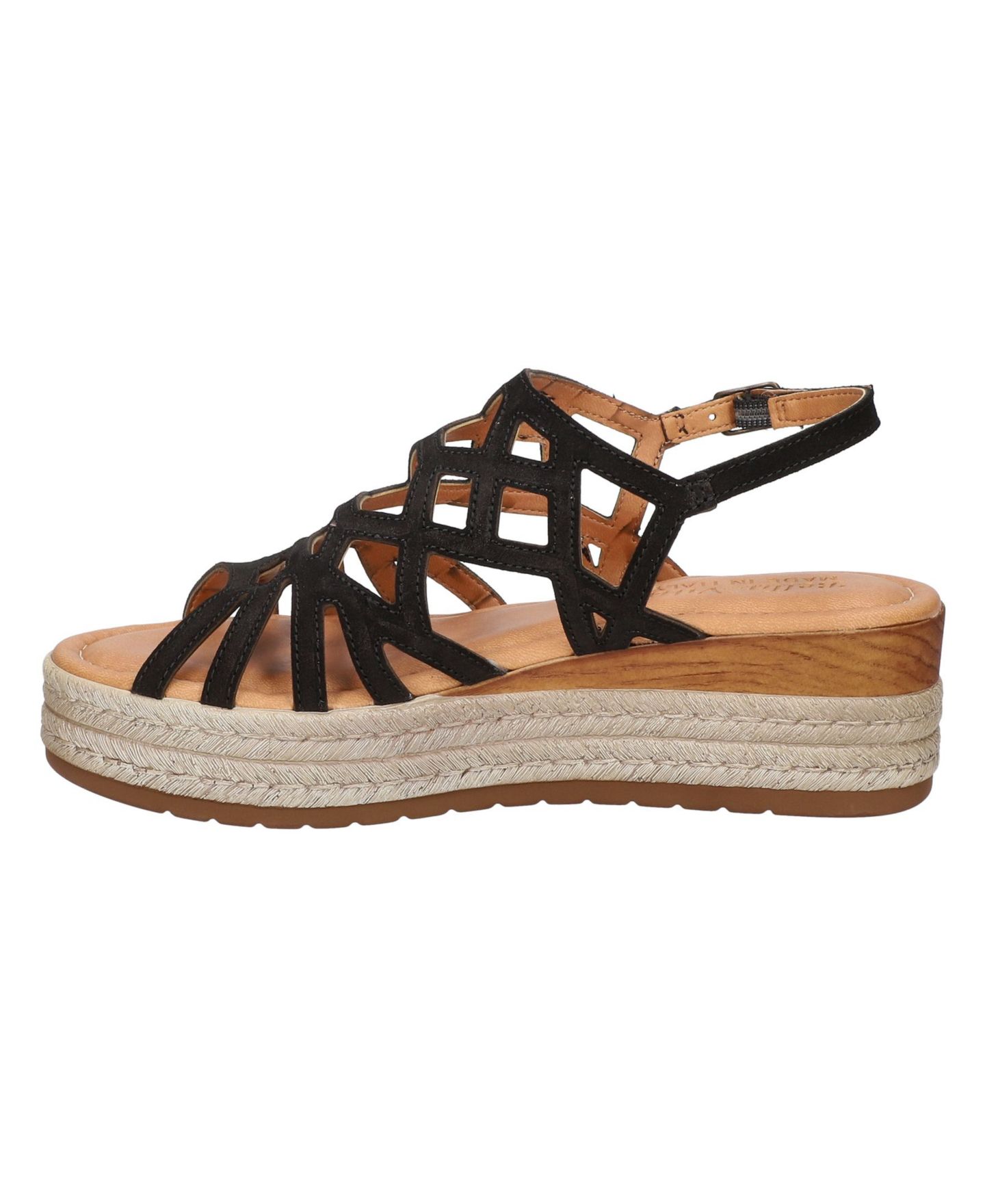 Женские сандалии Bella Vita Zip-Italy Wedge, цвет: Чёрный замшевый кожаный — фото 5
